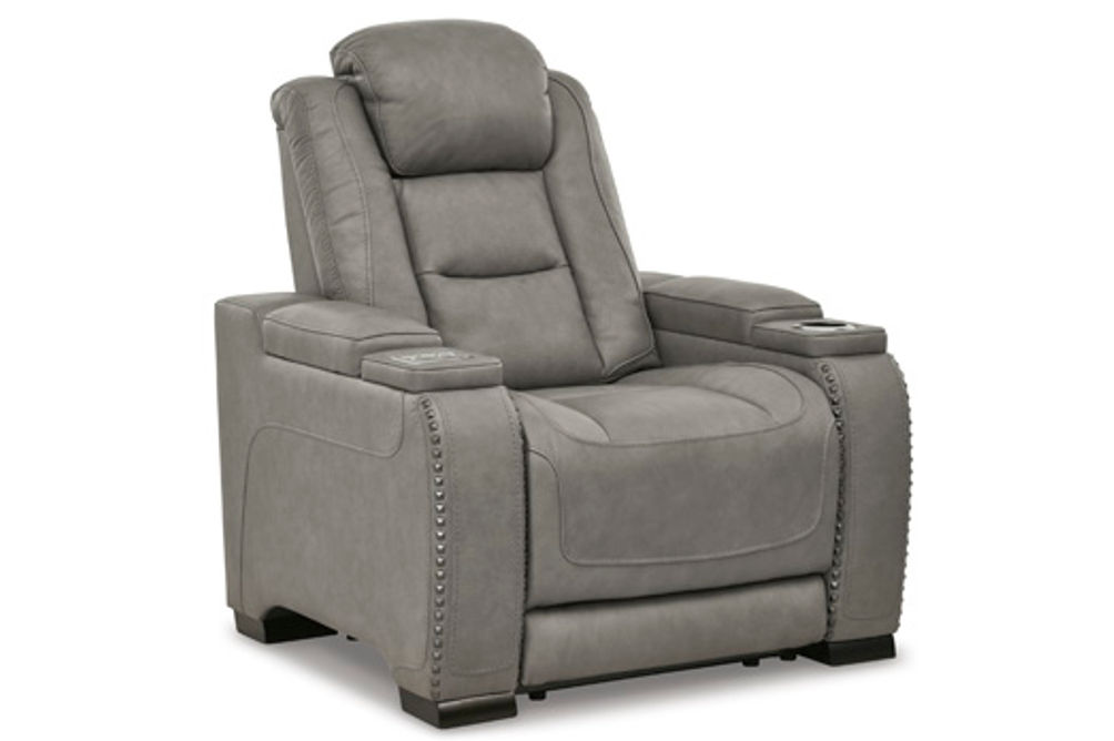 Signature Design by Ashley The Man-Den Power Recliner-Gray