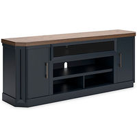 Signature Design by Ashley Landocken 83" TV Stand-Brown/Blue