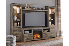 Signature Design by Ashley Trinell 4-Piece Entertainment Center with Electric