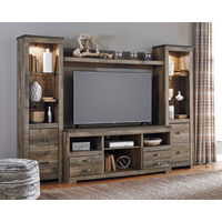 Signature Design by Ashley Trinell 4-Piece Entertainment Center-Brown