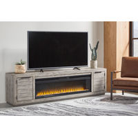 Signature Design by Ashley Naydell 92" TV Stand with Electric Fireplace-G