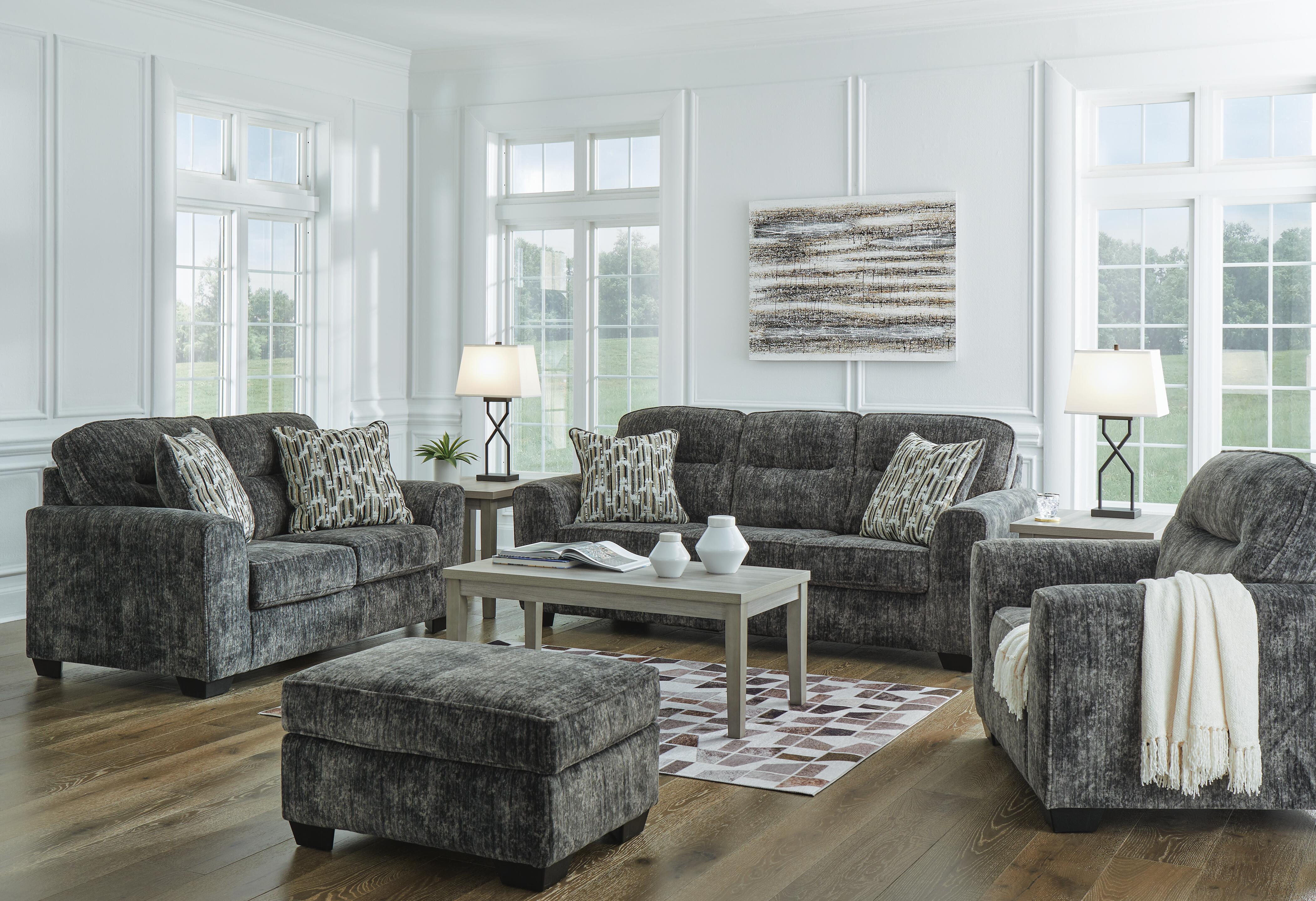 Rent-To-Own Signature Design by Ashley Lonoke Sofa, Loveseat, Oversized Chair and Ottoman