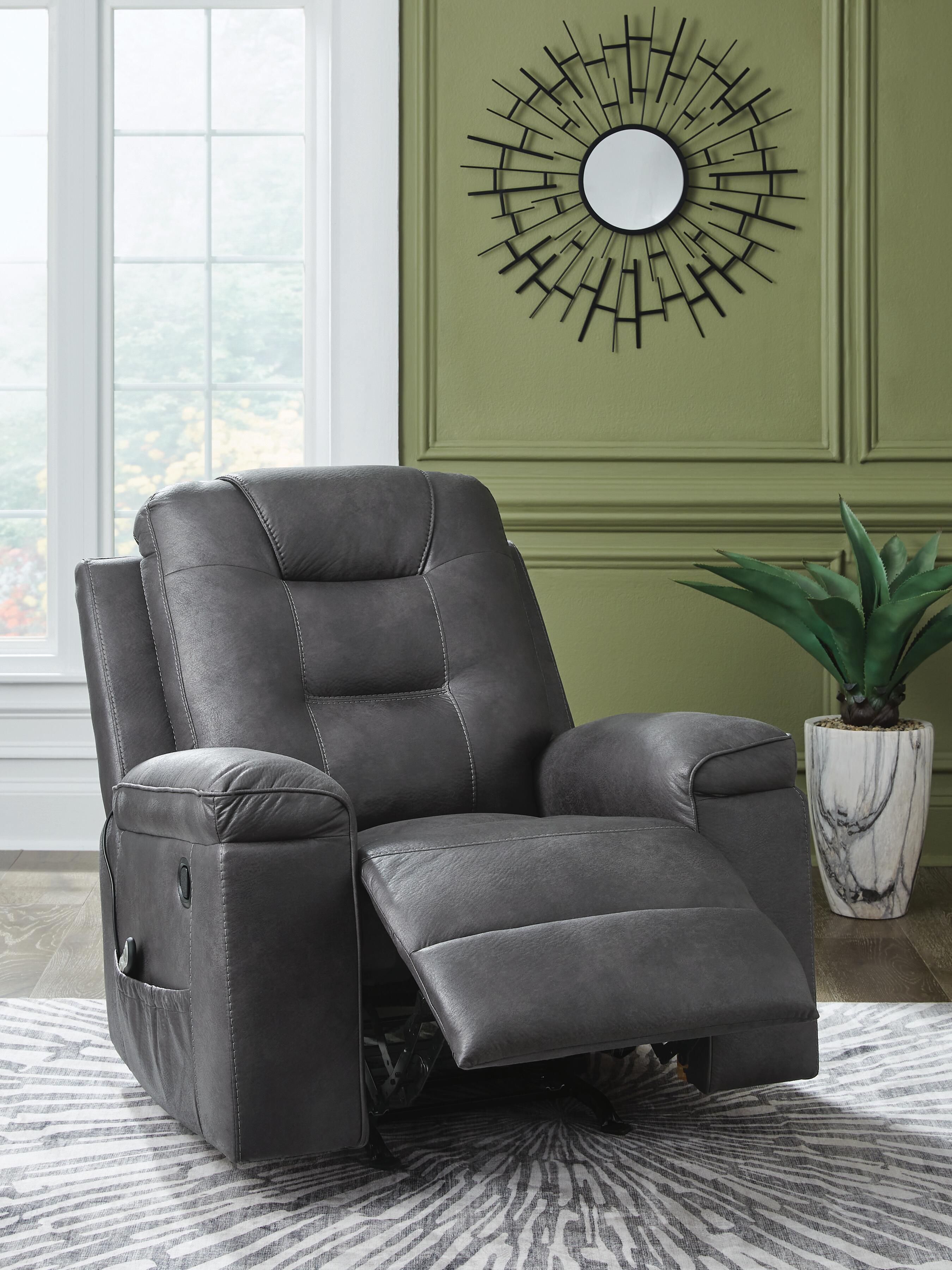 Rent-To-Own Signature Design by Ashley Stockworth Recliner-Granite