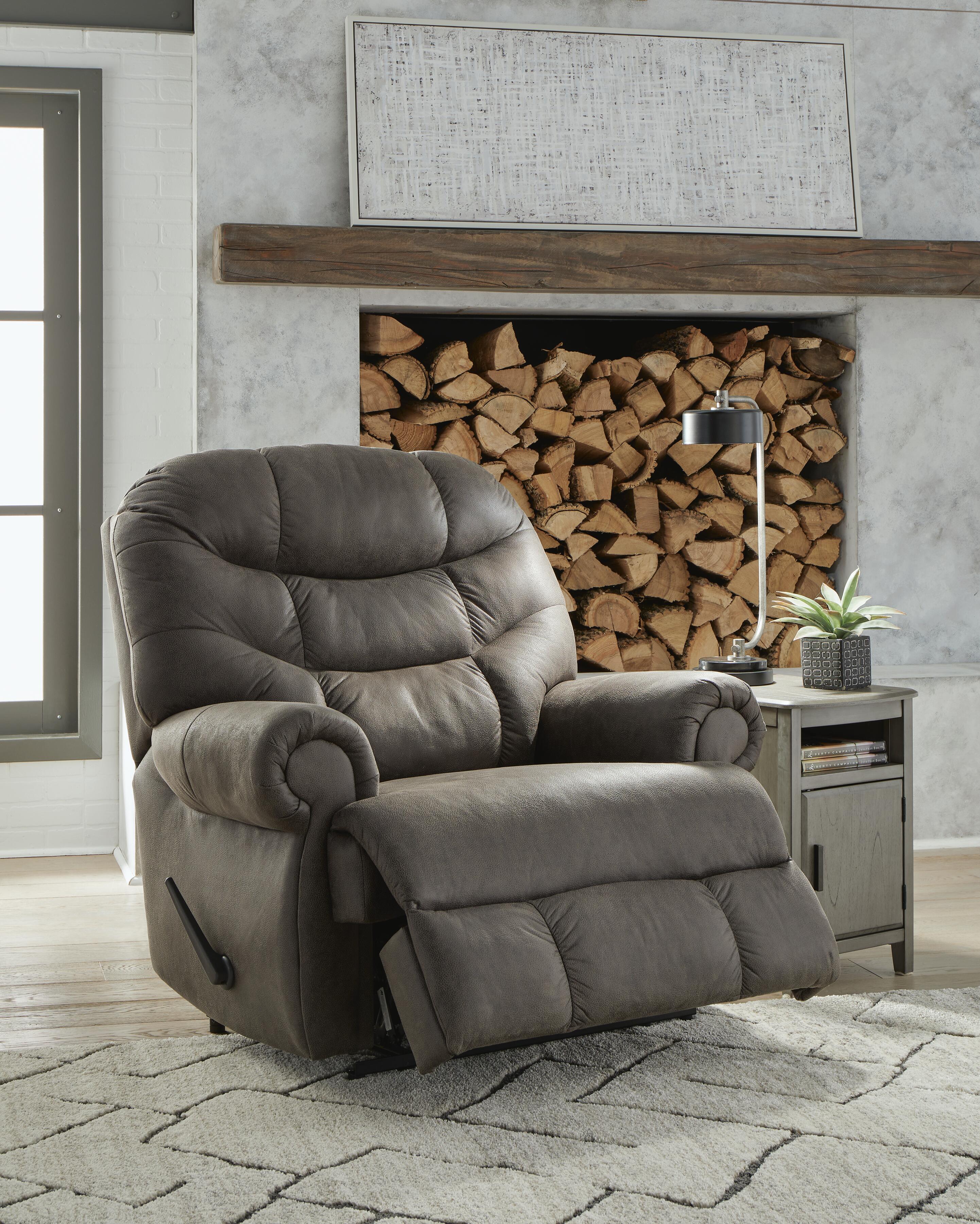 れおん Rent-To-Own Signature Design by Ashley Oversized Recliner-Gunmetal