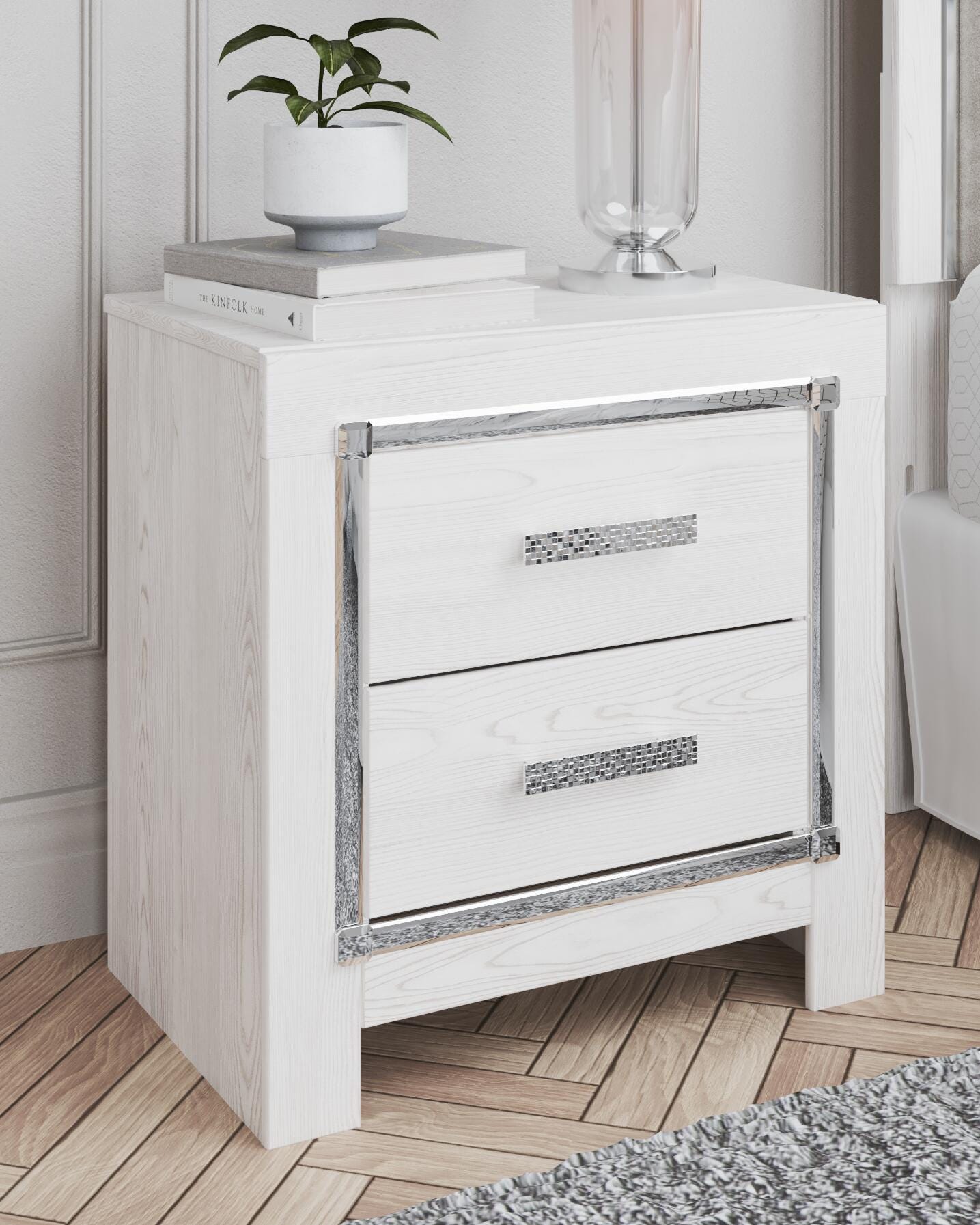 3AA BW`S TNT デュアルヘッドライト 本体 ホワイト Rent-To-Own Signature Design by Ashley Altyra Queen Panel Storage
