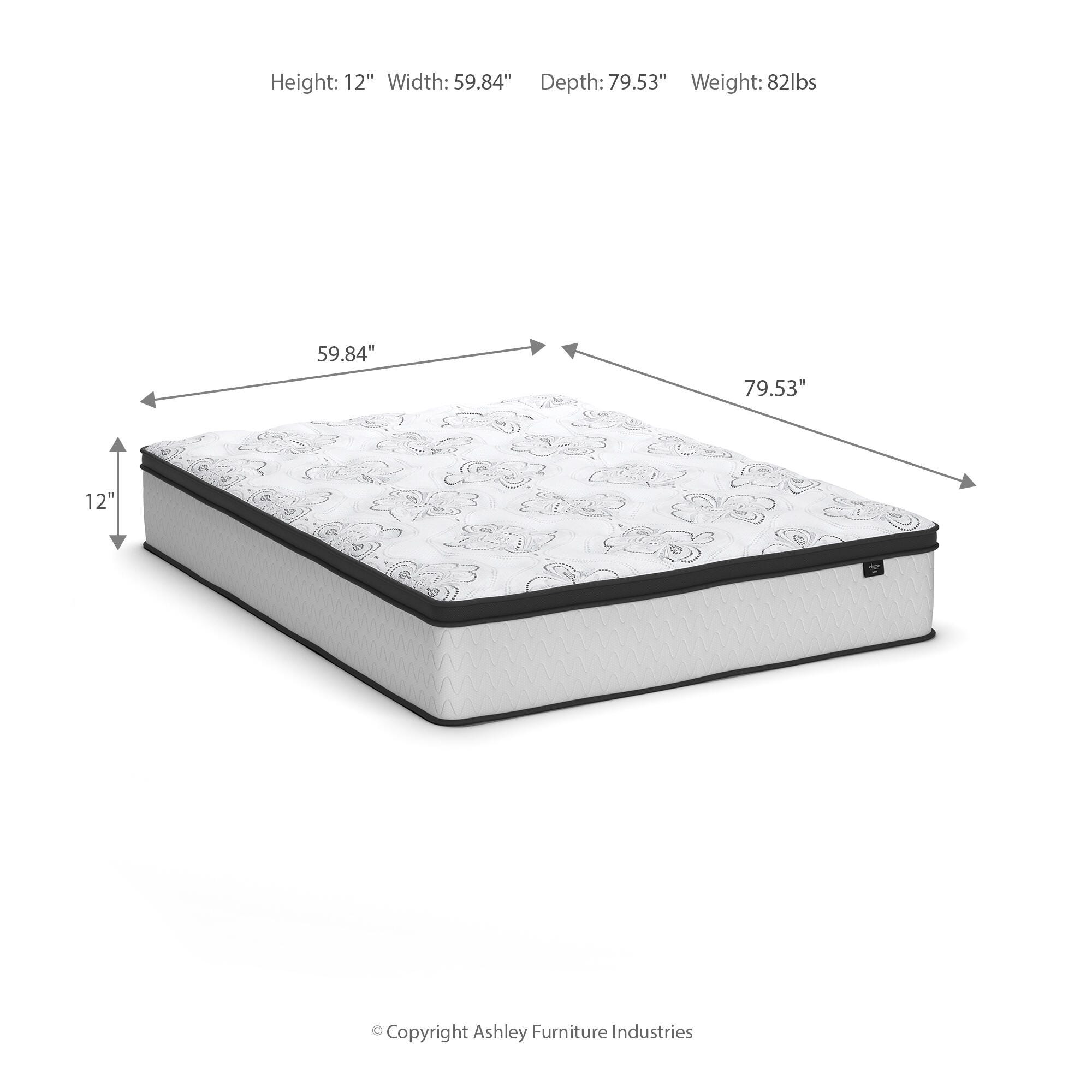 Rent-To-Own Sierra Sleep by Ashley Chime 12 Inch Hybrid Queen