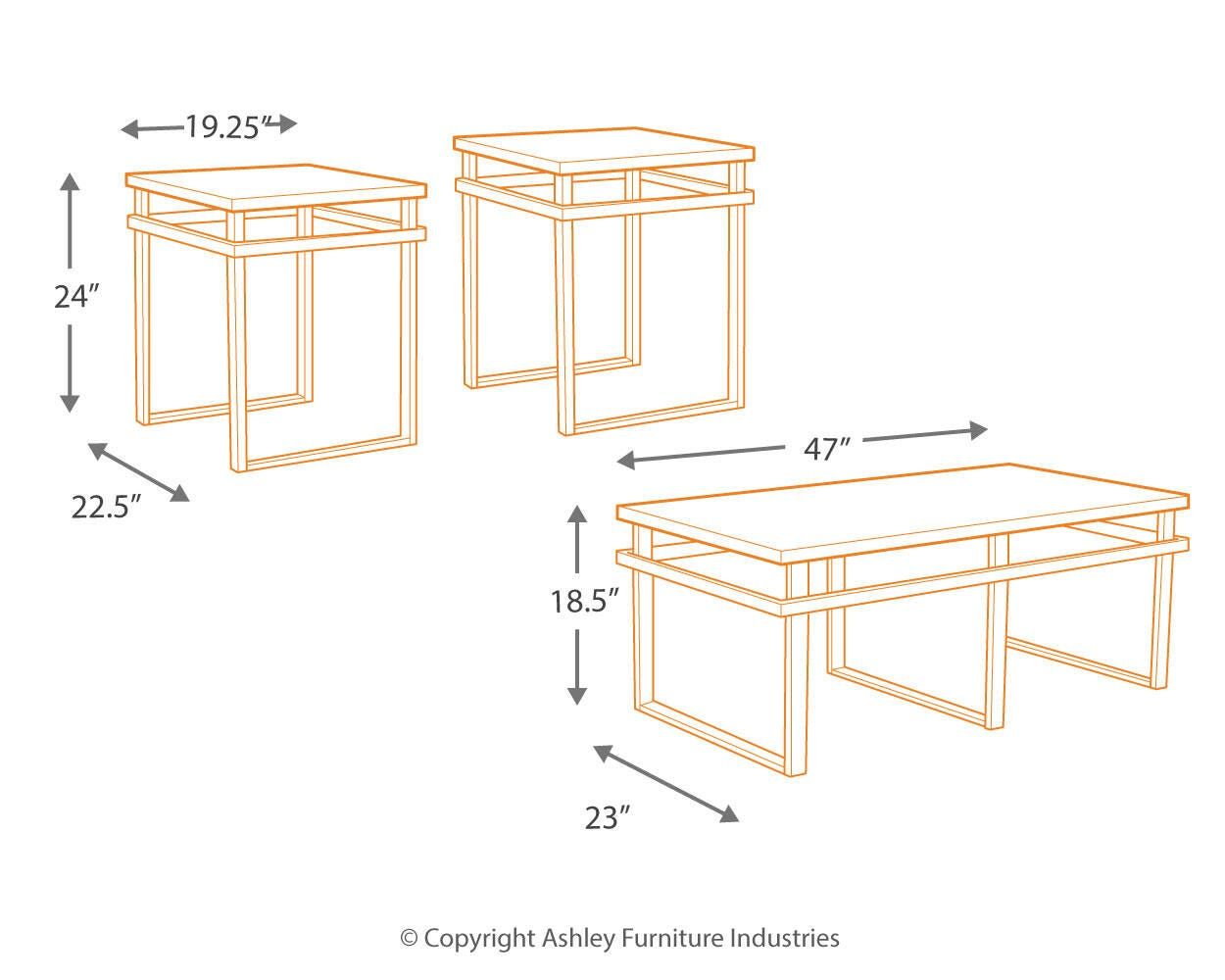 Rent-To-Own Signature Design by Ashley Laney Table (Set of 3