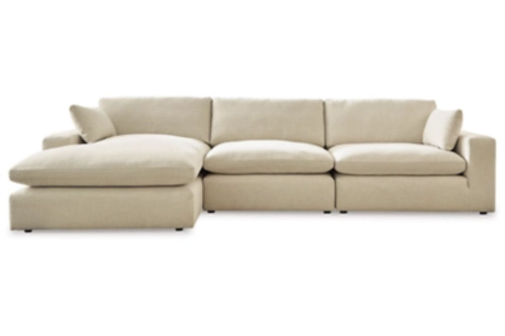 Benchcraft Elyza 3-Piece Sectional with Chaise-Linen