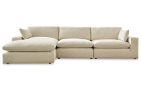 Benchcraft Elyza 3-Piece Sectional with Chaise-Linen