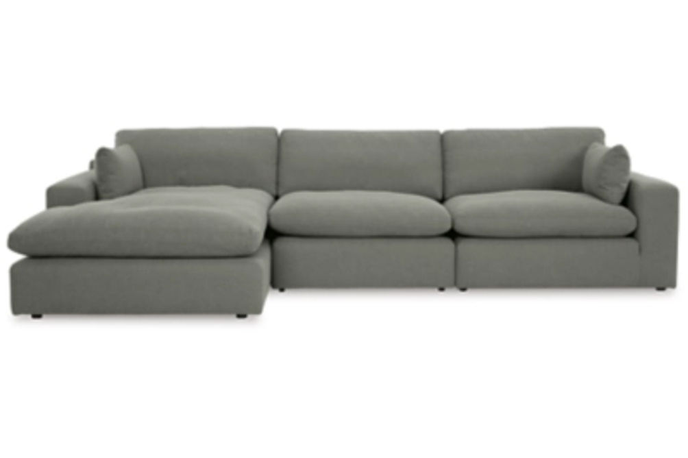 Benchcraft Elyza 3-Piece Sectional with Chaise-Smoke