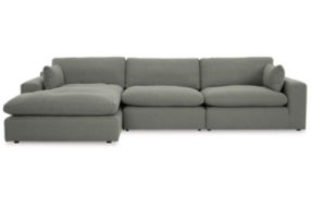 Benchcraft Elyza 3-Piece Sectional with Chaise-Smoke