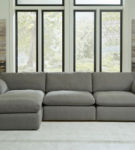 Benchcraft Elyza 3-Piece Sectional with Chaise-Smoke