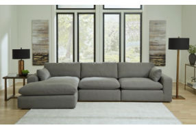 Benchcraft Elyza 3-Piece Sectional with Chaise-Smoke