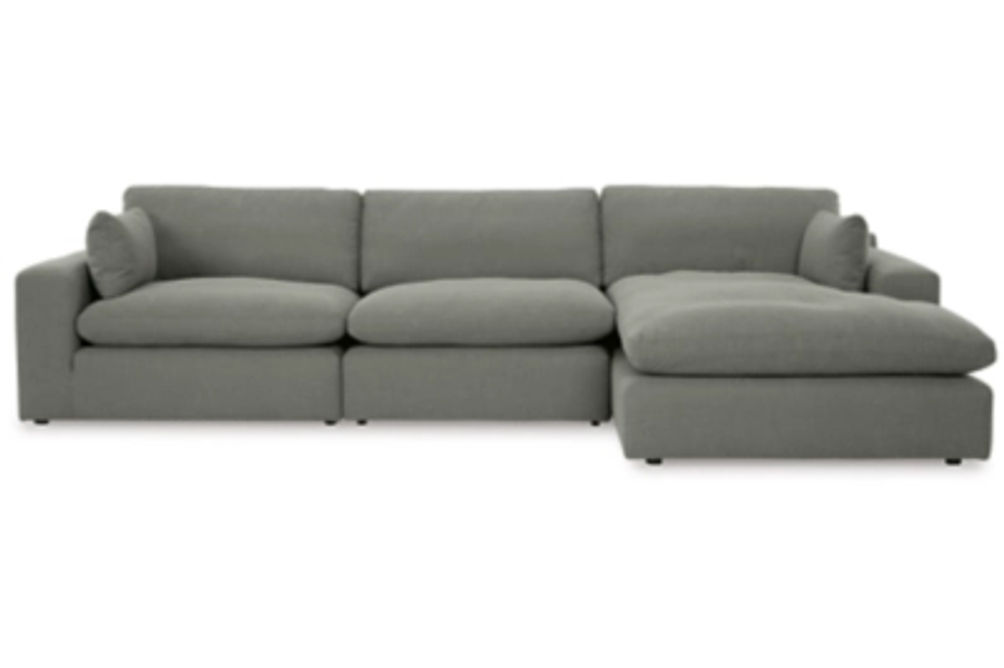 Benchcraft Elyza 3-Piece Sectional with Chaise-Smoke