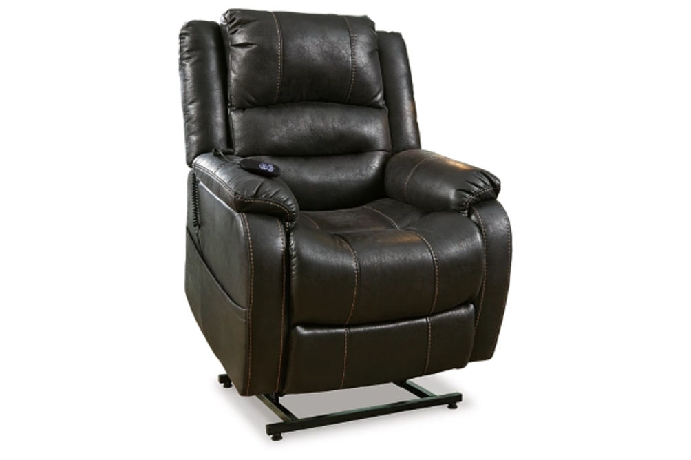 Signature Design by Ashley Yandel Power Lift Recliner-Black