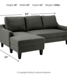 Signature Design by Ashley Jarreau Sofa Chaise Sleeper and 2 Chairs-Gray