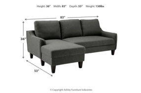 Signature Design by Ashley Jarreau Sofa Chaise Sleeper and 2 Chairs-Gray