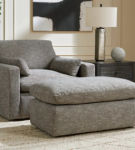 Benchcraft Dramatic Oversized Chair and Ottoman-Granite