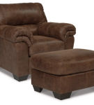 Signature Design by Ashley Bladen Chair and Ottoman-Coffee