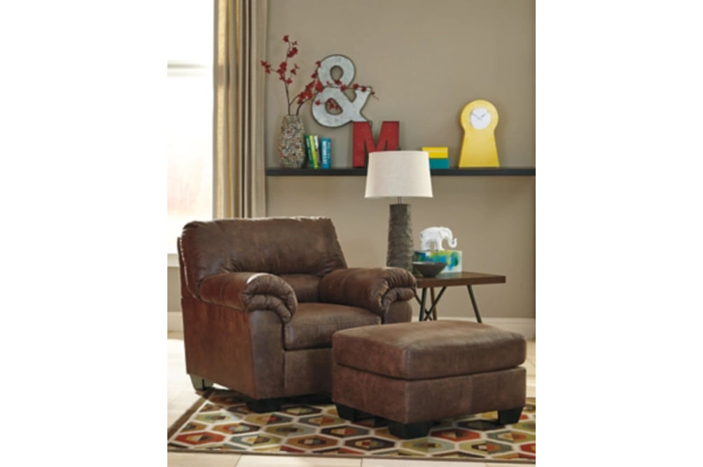 Signature Design by Ashley Bladen Chair and Ottoman-Coffee