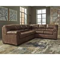 Signature Design by Ashley Bladen 3-Piece Sectional with Ottoman-Coffee