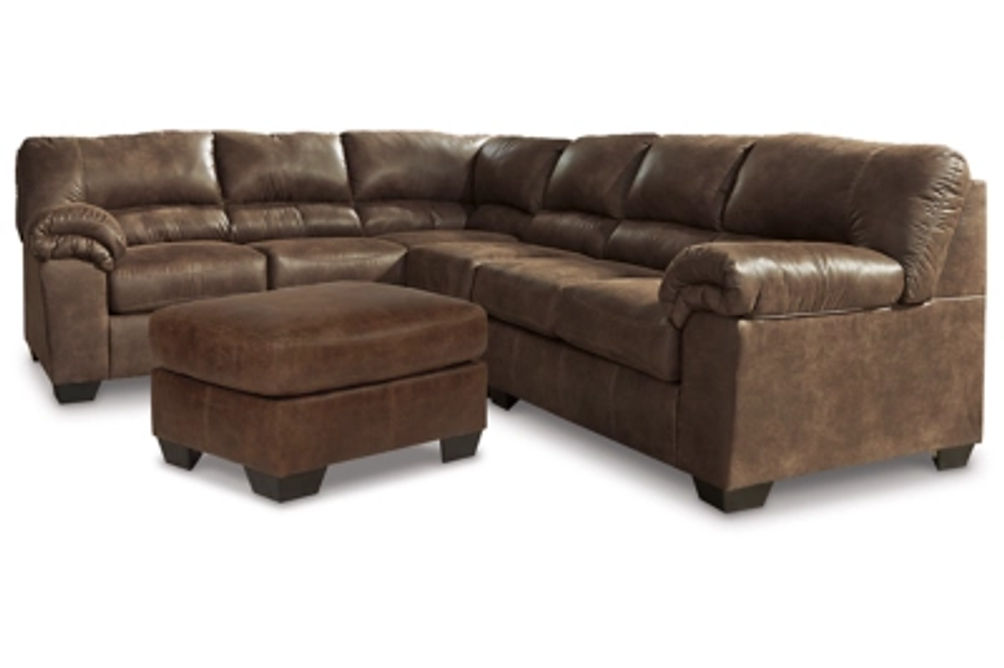 Signature Design by Ashley Bladen 3-Piece Sectional with Ottoman-Coffee