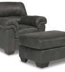 Signature Design by Ashley Bladen Chair and Ottoman-Slate