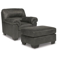 Signature Design by Ashley Bladen Chair and Ottoman-Slate