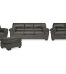 Signature Design by Ashley Bladen Sofa, Loveseat, Chair and Ottoman-Slate