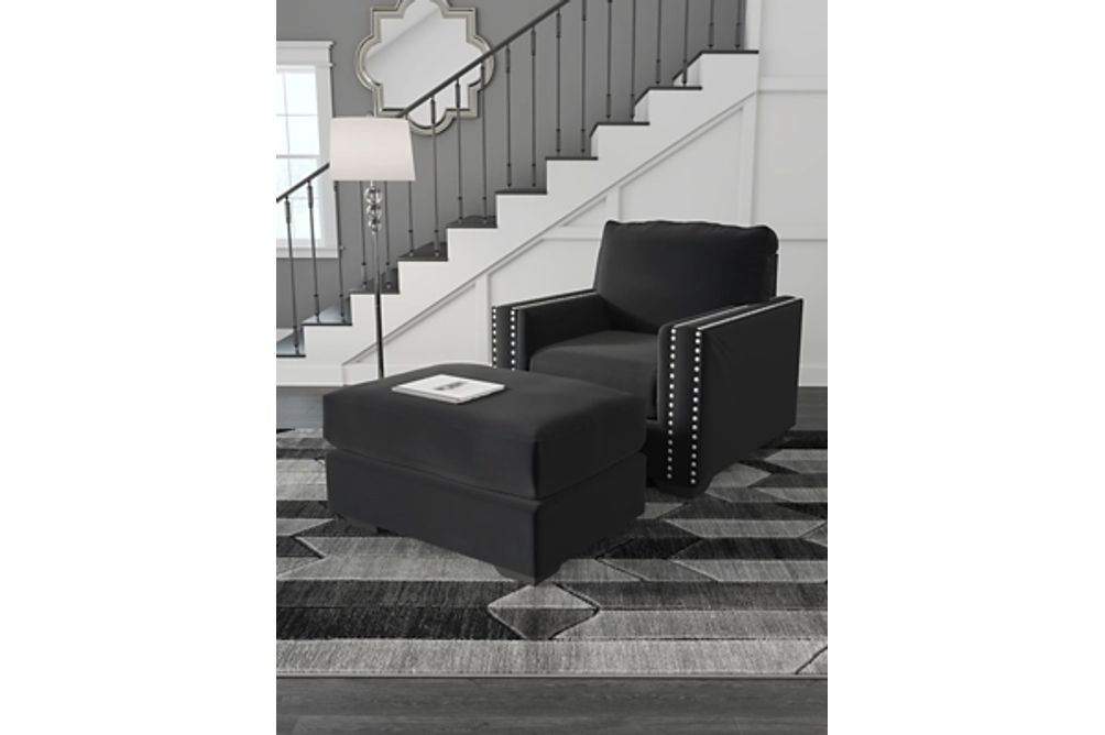 Signature Design by Ashley Gleston Chair and Ottoman-Onyx