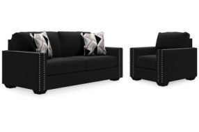 Signature Design by Ashley Gleston Sofa and 2 Chairs-Onyx