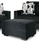 Signature Design by Ashley Gleston Sofa and Loveseat with Ottoman-Onyx