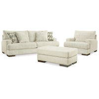 Signature Design by Ashley Caretti Sofa, Chair and Ottoman-Parchment