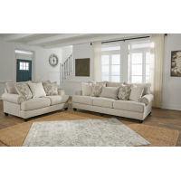 Benchcraft Asanti Sofa and Loveseat-Fog