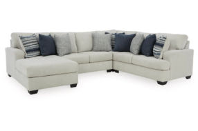 Benchcraft Lowder 4-Piece Sectional with Chaise-Stone