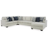 Benchcraft Lowder 4-Piece Sectional with Chaise-Stone