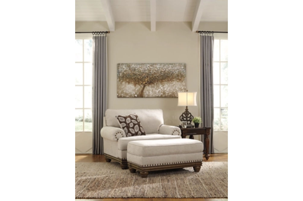 Signature Design by Ashley Harleson Chair and Ottoman-Wheat