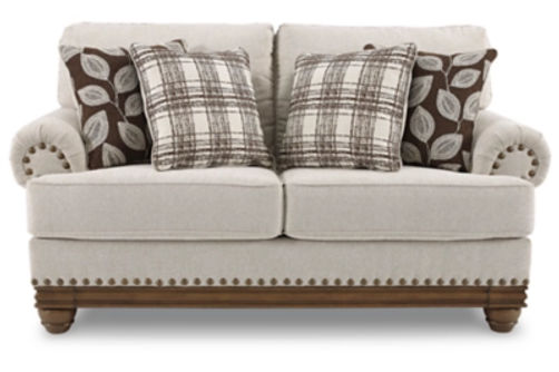 Signature Design by Ashley Harleson Loveseat, Chair, and Ottoman-Wheat