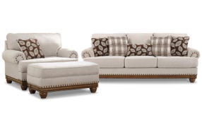 Signature Design by Ashley Harleson Sofa, Chair, and Ottoman-Wheat