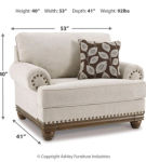 Signature Design by Ashley Harleson Loveseat, Chair, and Ottoman-Wheat