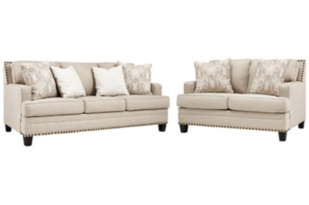 Benchcraft Claredon Sofa and Loveseat-Linen