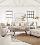 Benchcraft Claredon Sofa, Loveseat, Chair and Ottoman-Linen