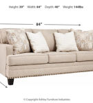 Benchcraft Claredon Sofa, Loveseat and Chair-Linen