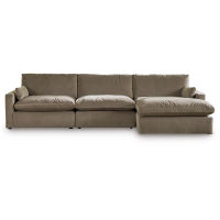 Signature Design by Ashley Sophie 3-Piece Sectional Sofa Chaise-Cocoa