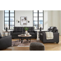 Benchcraft Barlin Mills Sofa, Loveseat and Recliner-Carbon