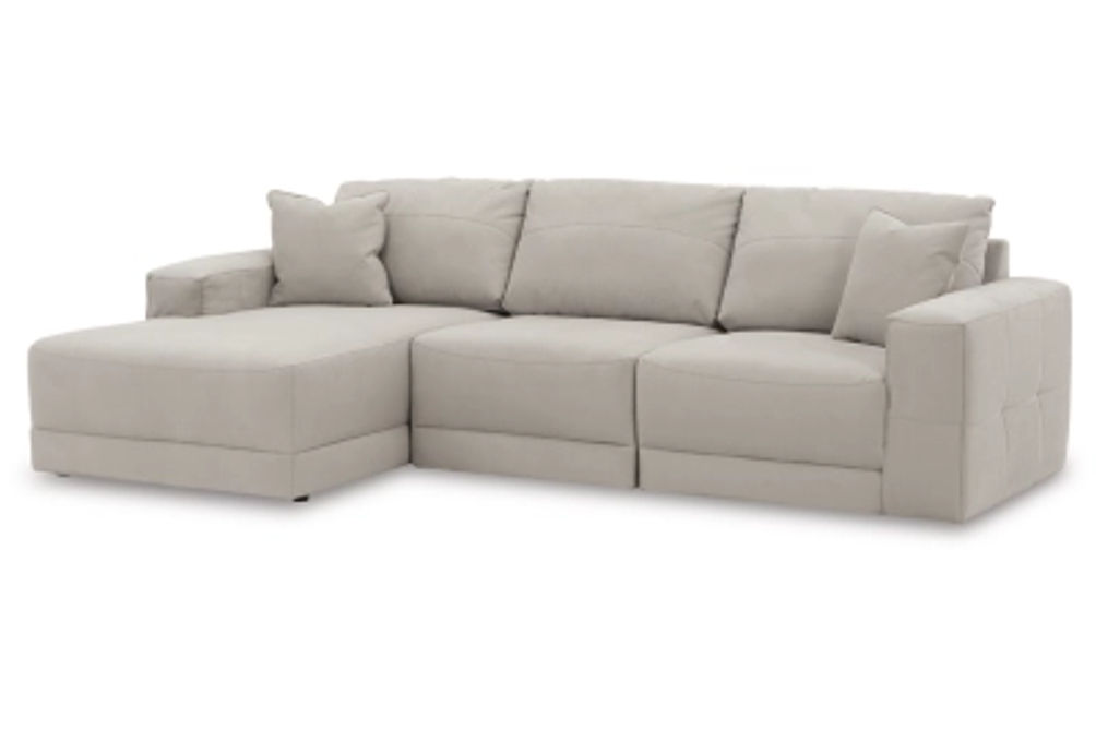 Benchcraft Next-Gen Gaucho 3-Piece Sectional Sofa with Chaise-Gray