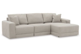 Benchcraft Next-Gen Gaucho 3-Piece Sectional Sofa with Chaise-Gray