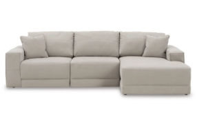 Benchcraft Next-Gen Gaucho 3-Piece Sectional Sofa with Chaise-Gray