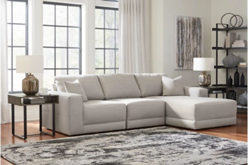 Benchcraft Next-Gen Gaucho 3-Piece Sectional Sofa with Chaise-Gray