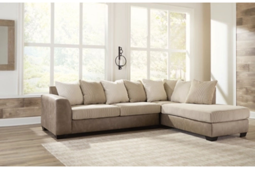 Signature Design by Ashley Keskin 2-Piece Sectional with Chaise-Sand